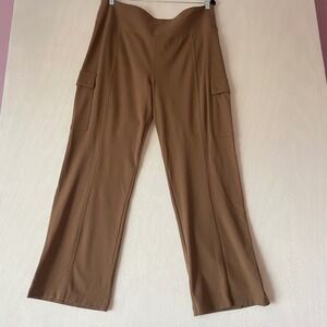 Athleta Delancey Straight Cargo Pant Brwn High Rise Stretch Utility NWOT Size 2X